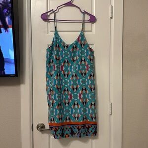 Miami Turquoise Geometric Dress